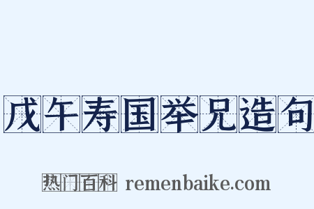 戊午寿国举兄造句是什么意思的图片